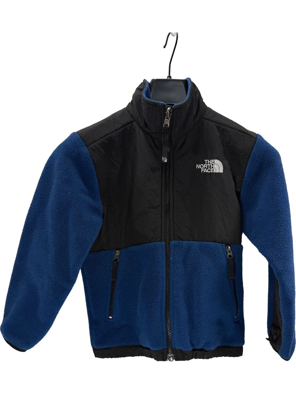 The North Face Polartec Fleece Jacket Youth Boys Small Blue Black Full Zip